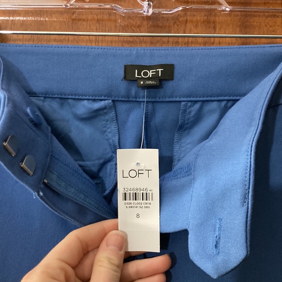 LOFT Blue Sailor Pant Size 8 - Picture 3 of 4